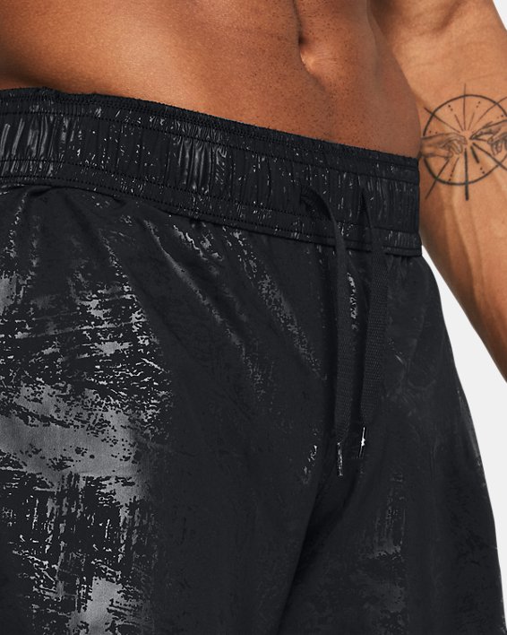 Herren UA Woven Emboss Shorts, Black, pdpMainDesktop image number 3
